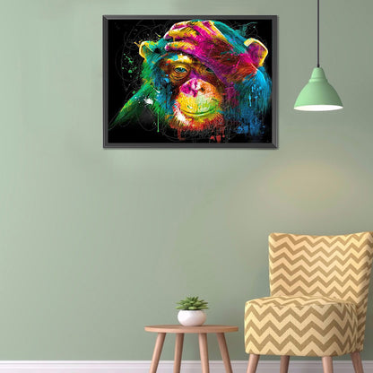 Chimpanzees - Full Round Drill Diamond Painting 40*30CM
