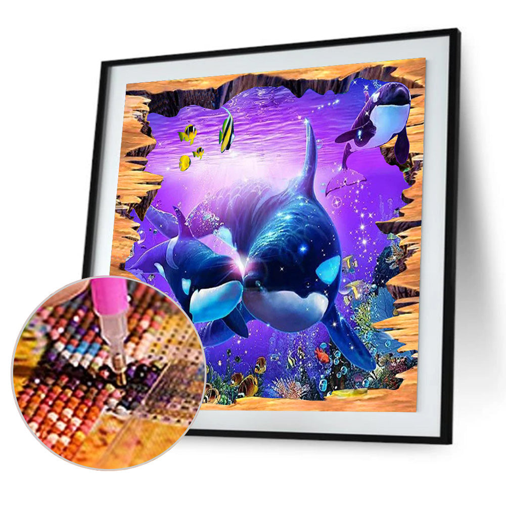 Underwater Animal World - Full Round Drill Diamond Painting 30*30CM