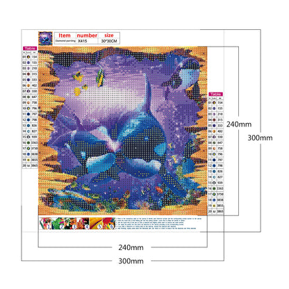 Underwater Animal World - Full Round Drill Diamond Painting 30*30CM