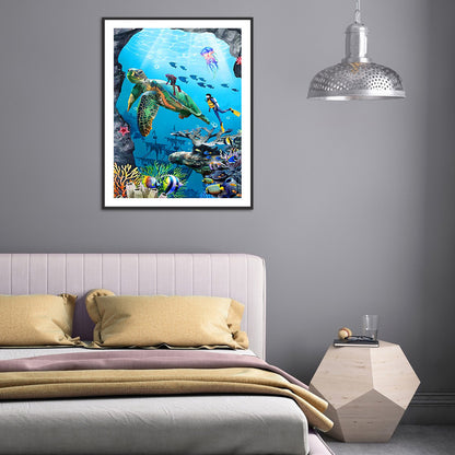 Underwater Animal World - Full Round Drill Diamond Painting 30*40CM