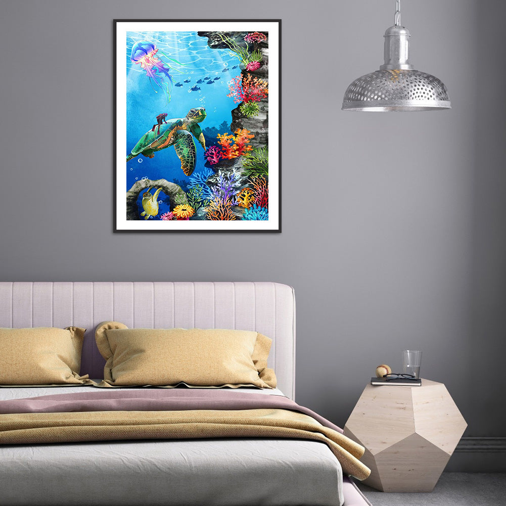Underwater Animal World - Full Round Drill Diamond Painting 30*40CM