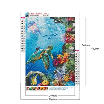 Underwater Animal World - Full Round Drill Diamond Painting 30*40CM