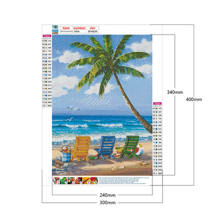 Beach Humanities - Full Round Drill Diamond Painting 30*40CM