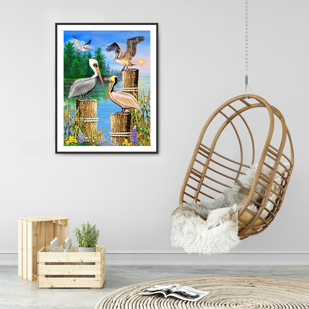 Beach Humanities - Full Round Drill Diamond Painting 30*40CM