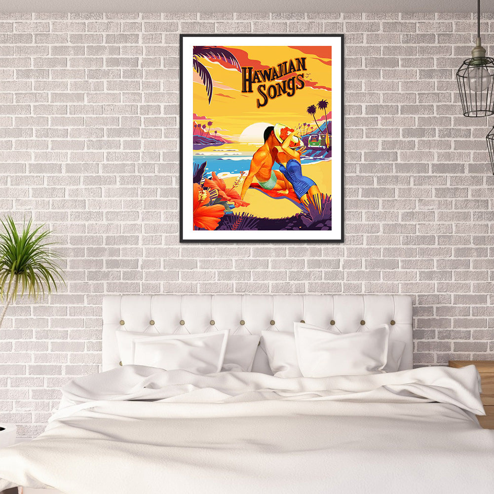Beach Humanities - Full Round Drill Diamond Painting 30*40CM