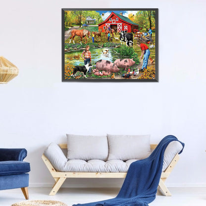 Country Farm - Full Round Drill Diamond Painting 40*30CM