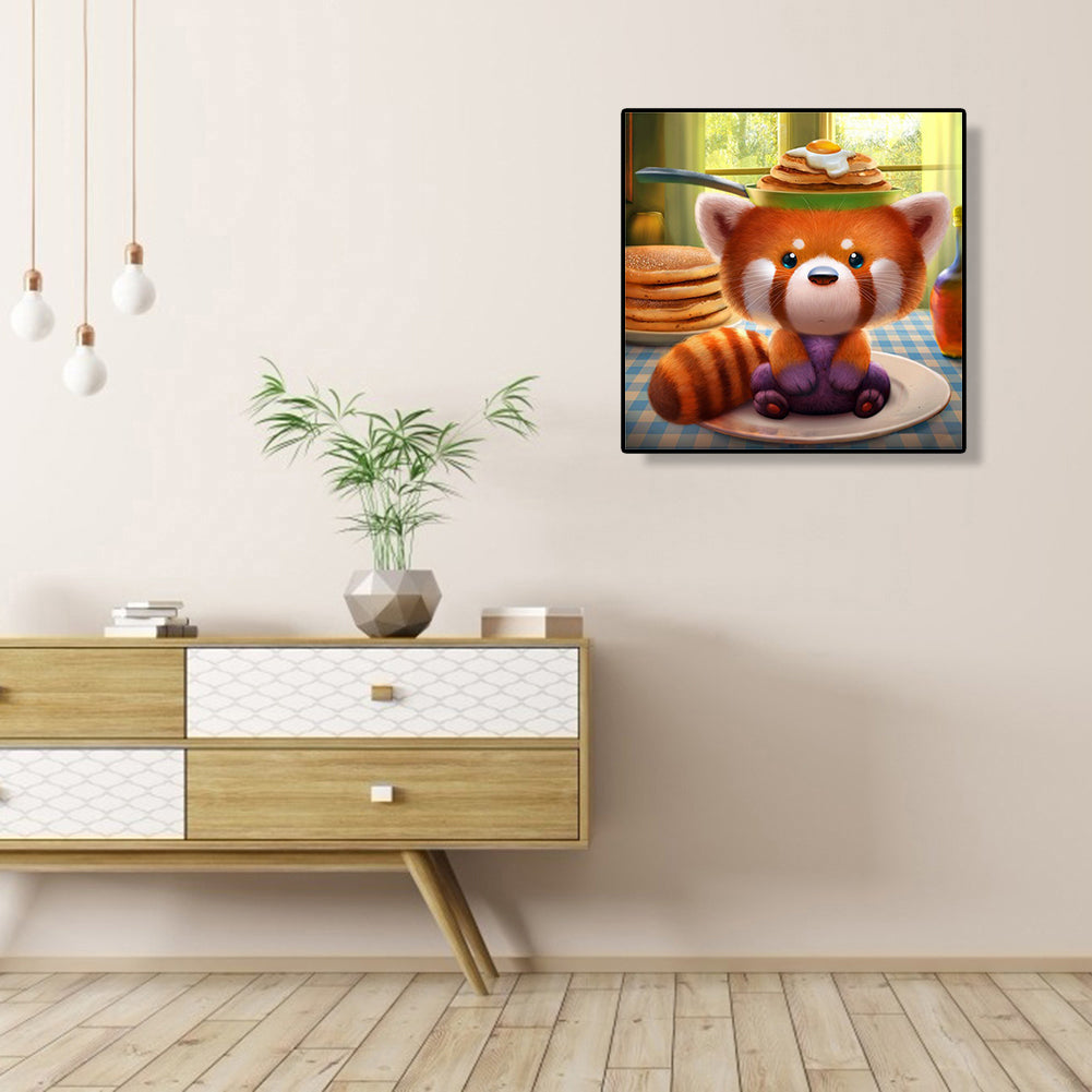 Cute Raccoon - Full Round Drill Diamond Painting 30*30CM