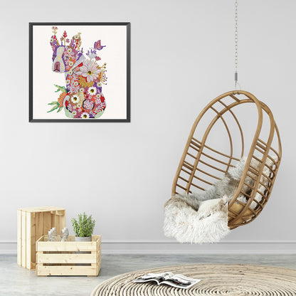 Flower Dog - Special Shaped Drill Diamond Paiting 30*30CM