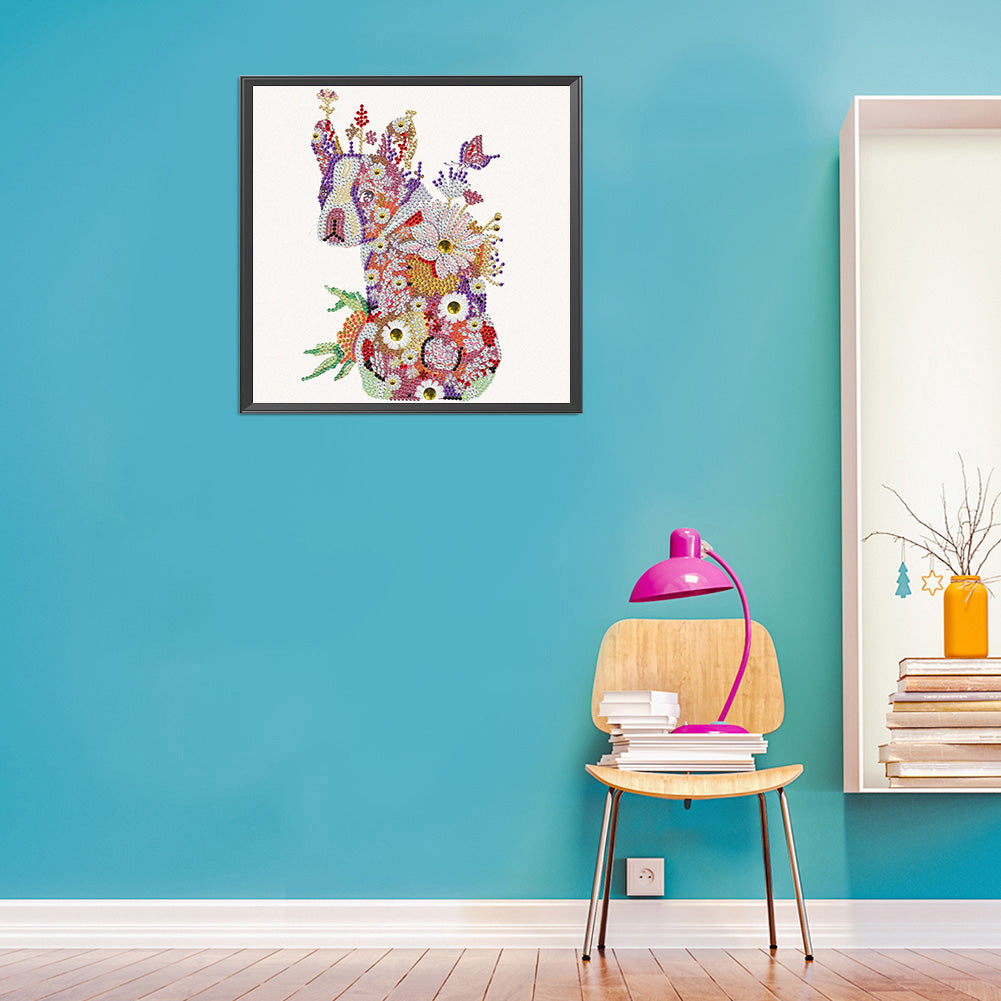 Flower Dog - Special Shaped Drill Diamond Paiting 30*30CM