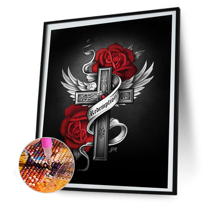 Cross - Full Round Drill Diamond Painting 30*40CM