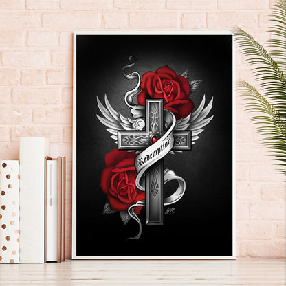 Cross - Full Round Drill Diamond Painting 30*40CM