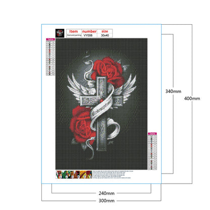 Cross - Full Round Drill Diamond Painting 30*40CM