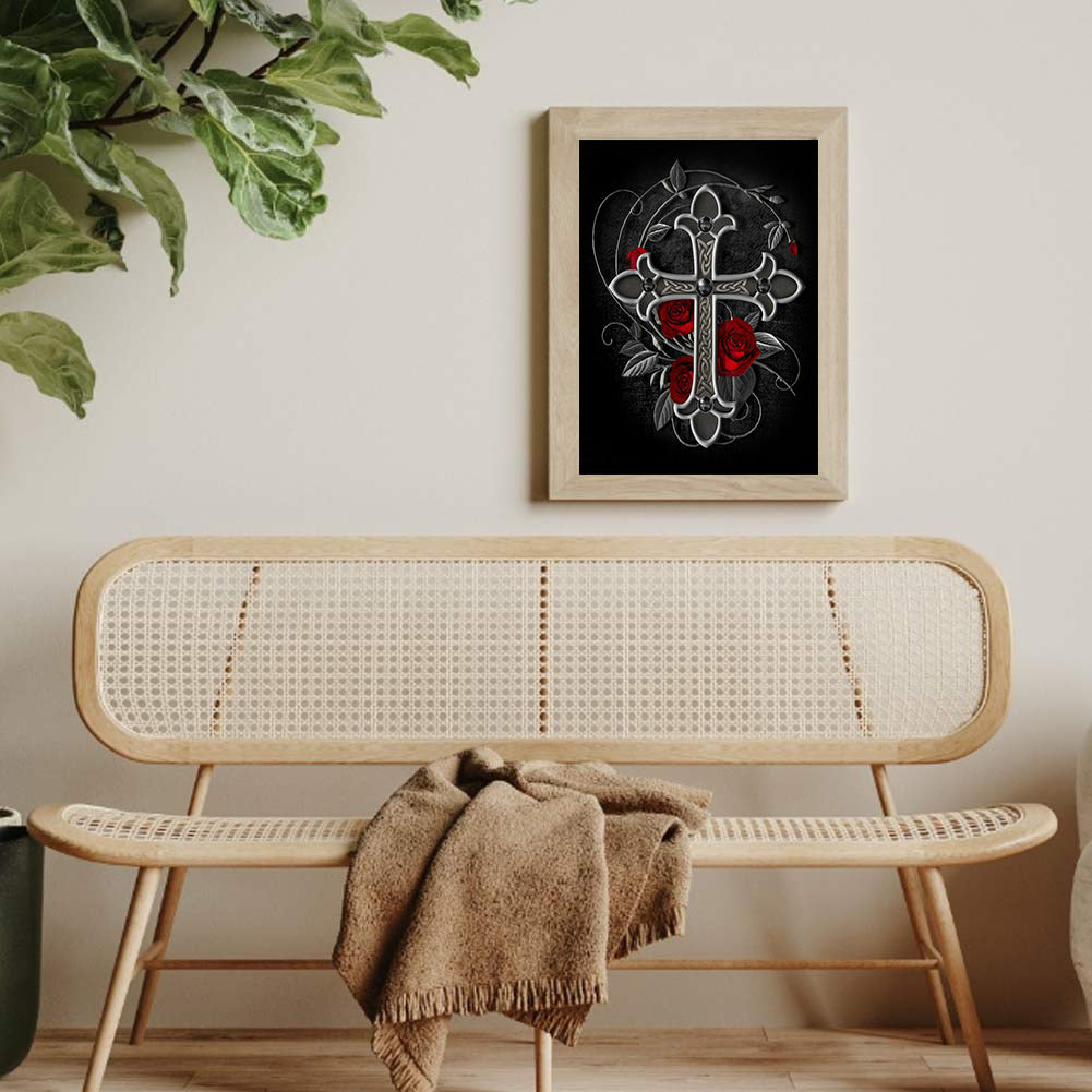 Cross - Full Round Drill Diamond Painting 30*40CM