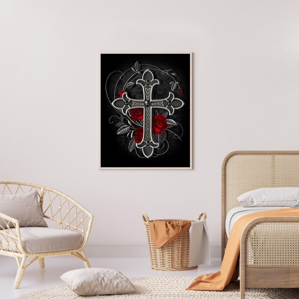 Cross - Full Round Drill Diamond Painting 30*40CM