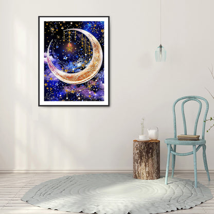 Star Moon - Special Shaped Drill Diamond Paiting 30*40CM