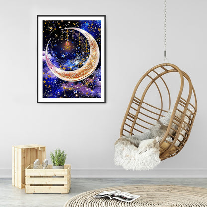Star Moon - Special Shaped Drill Diamond Paiting 30*40CM