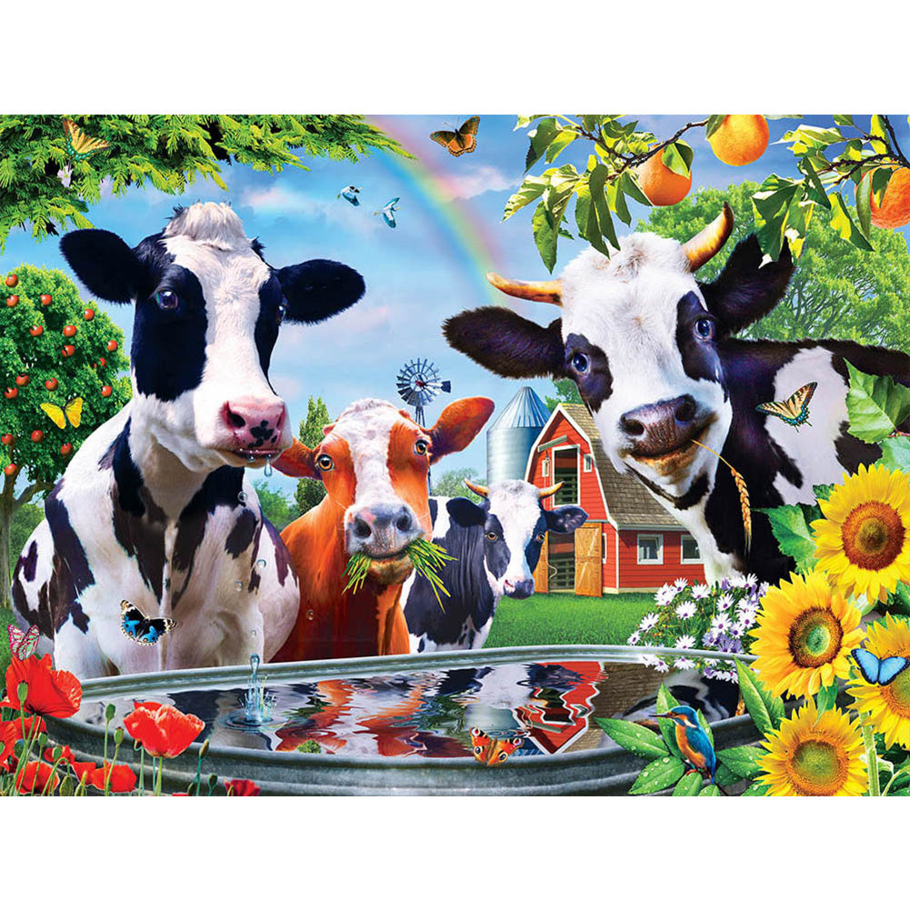 Cattle - Full Round Drill Diamond Painting 40*30CM