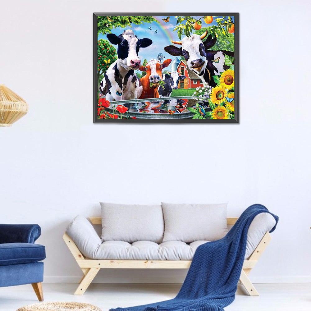 Cattle - Full Round Drill Diamond Painting 40*30CM