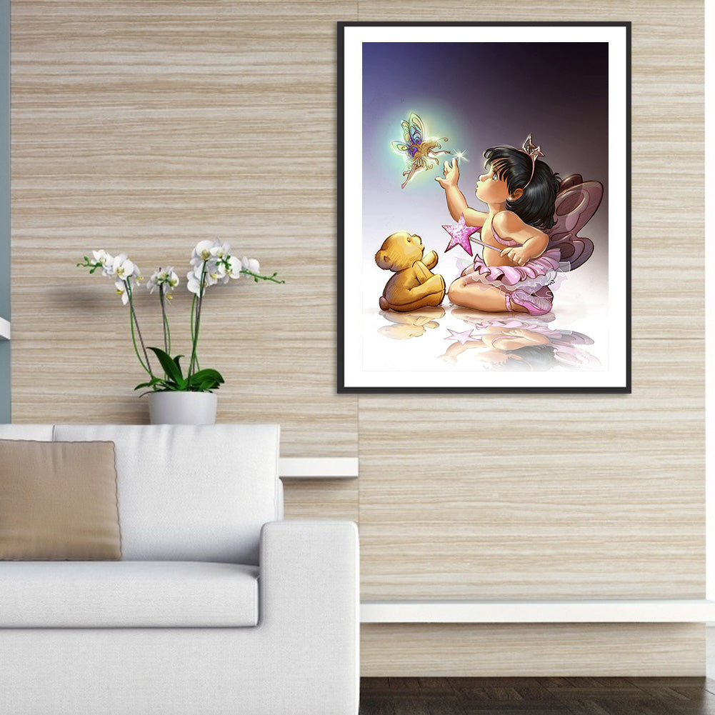Girl - Full Round Drill Diamond Painting 30*40CM