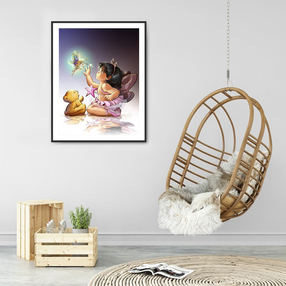 Girl - Full Round Drill Diamond Painting 30*40CM