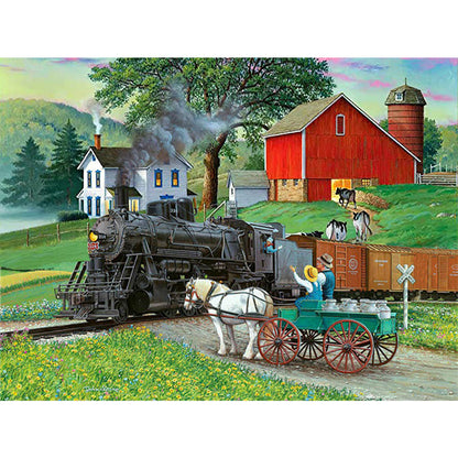 Manor Farm - Full Round Drill Diamond Painting 40*30CM