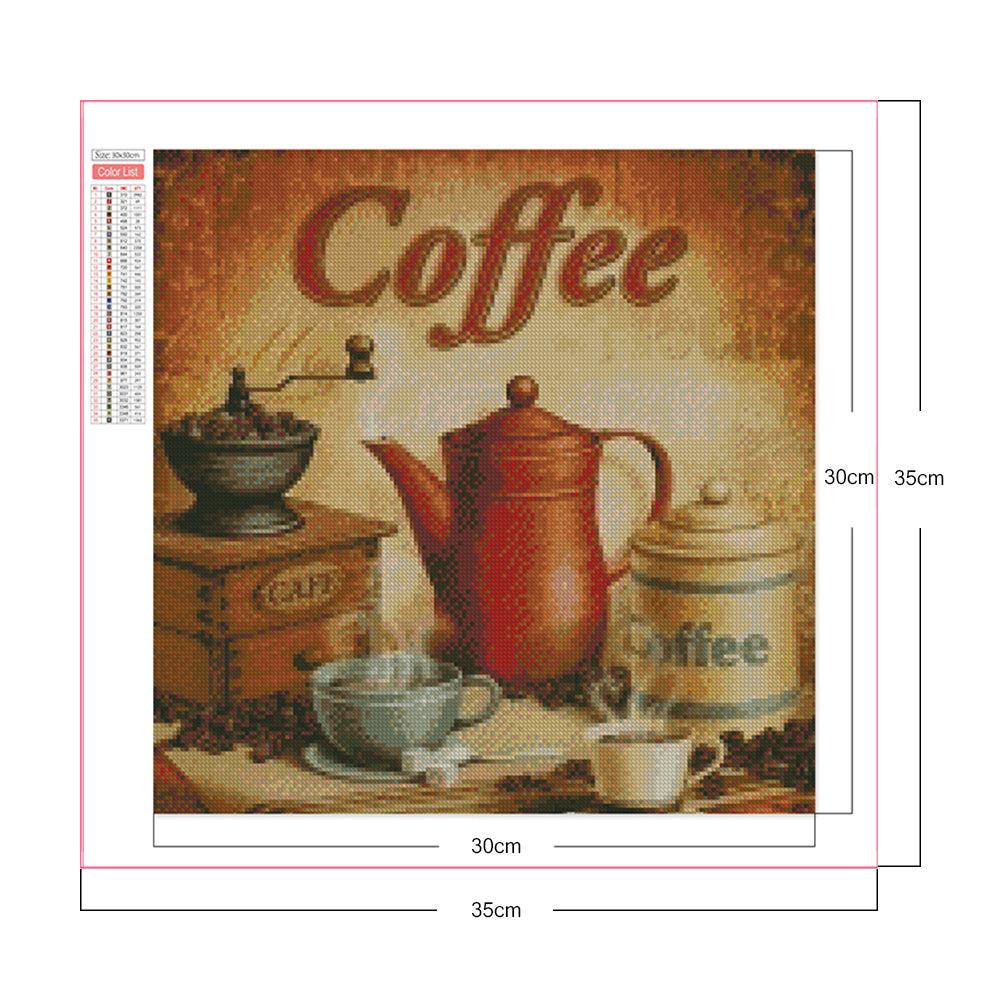 Coffee - Full Square Drill Diamond Painting 30*30CM