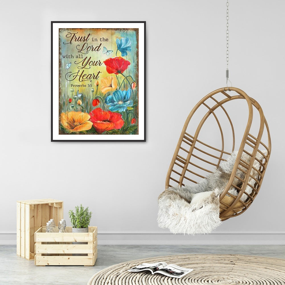 Flowers And Herbs In English - Full Round Drill Diamond Painting 40*50CM
