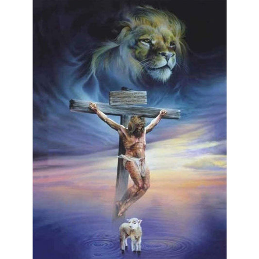 Jesus On The Cross - Full Round Drill Diamond Painting 30*40CM