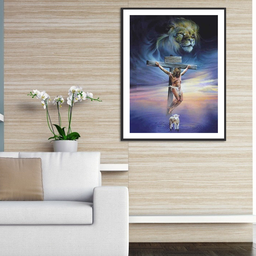 Jesus On The Cross - Full Round Drill Diamond Painting 30*40CM