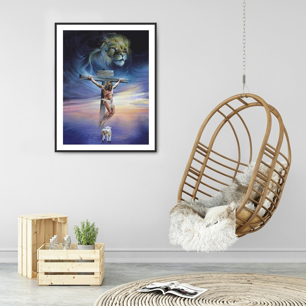 Jesus On The Cross - Full Round Drill Diamond Painting 30*40CM