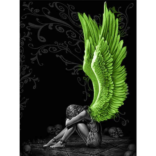 Winged Angel - Full Round Drill Diamond Painting 30*40CM
