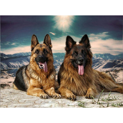 Wolf - Full Round Drill Diamond Painting 40*30CM