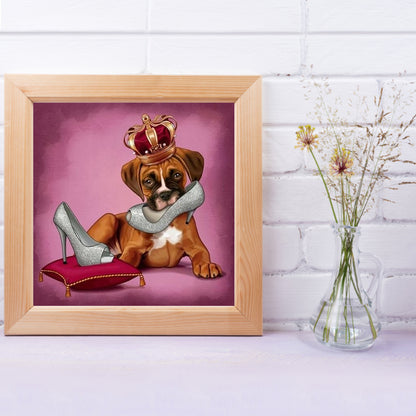 High Heels Puppy - Full Round Drill Diamond Painting 30*30CM