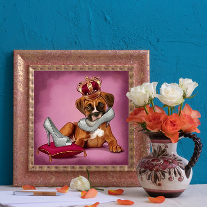 High Heels Puppy - Full Round Drill Diamond Painting 30*30CM