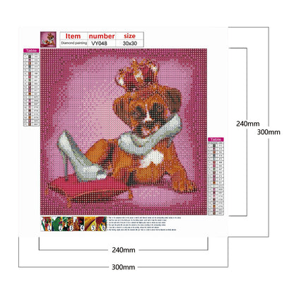 High Heels Puppy - Full Round Drill Diamond Painting 30*30CM
