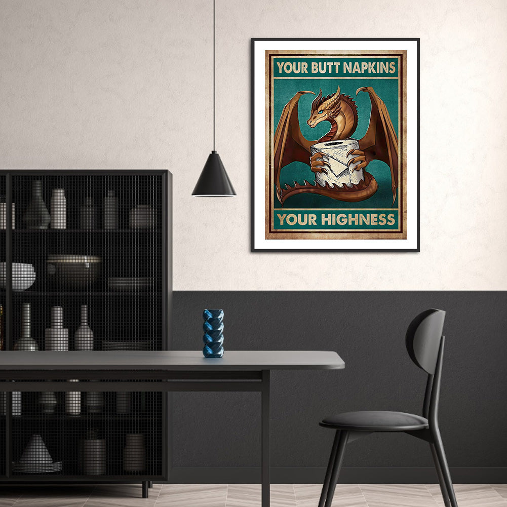 Dragon Calligraphy - Full Round Drill Diamond Painting 30*40CM