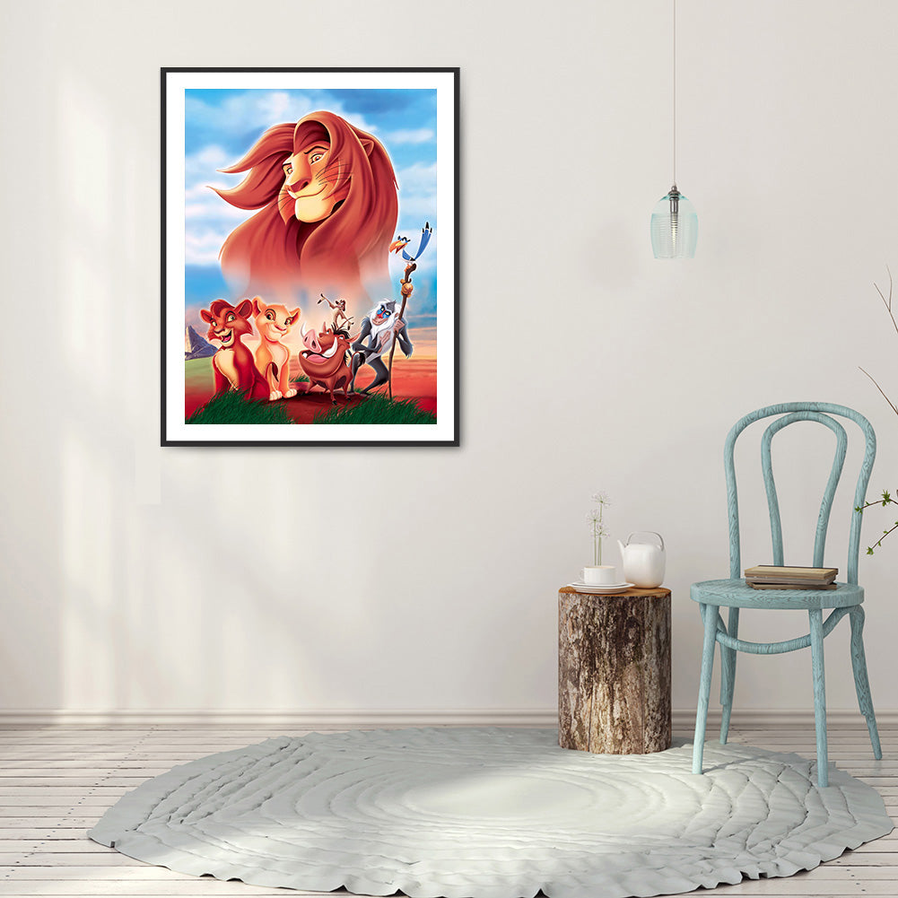 Lion King - Full Round Drill Diamond Painting 30*40CM