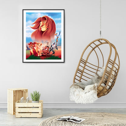 Lion King - Full Round Drill Diamond Painting 30*40CM