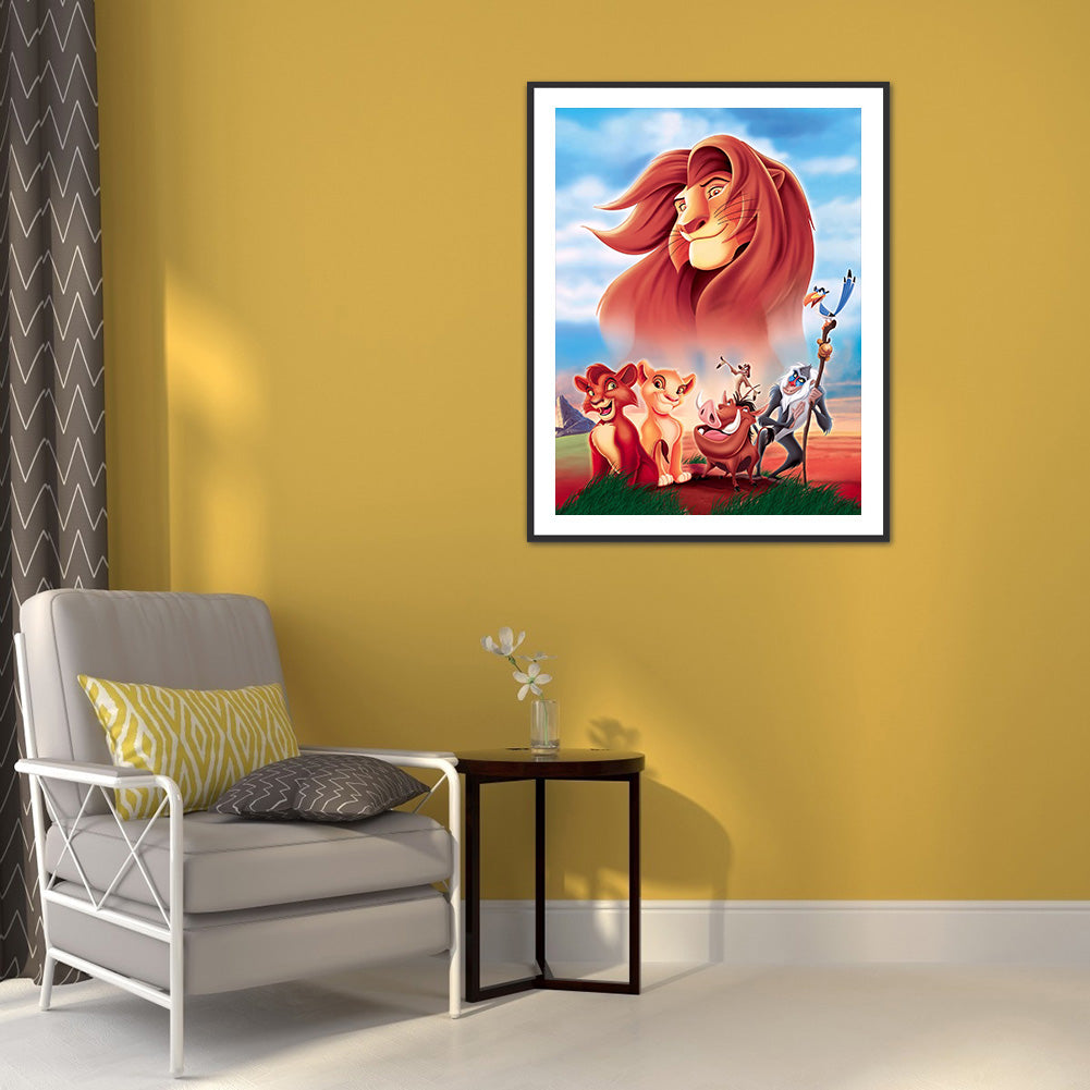 Lion King - Full Round Drill Diamond Painting 30*40CM