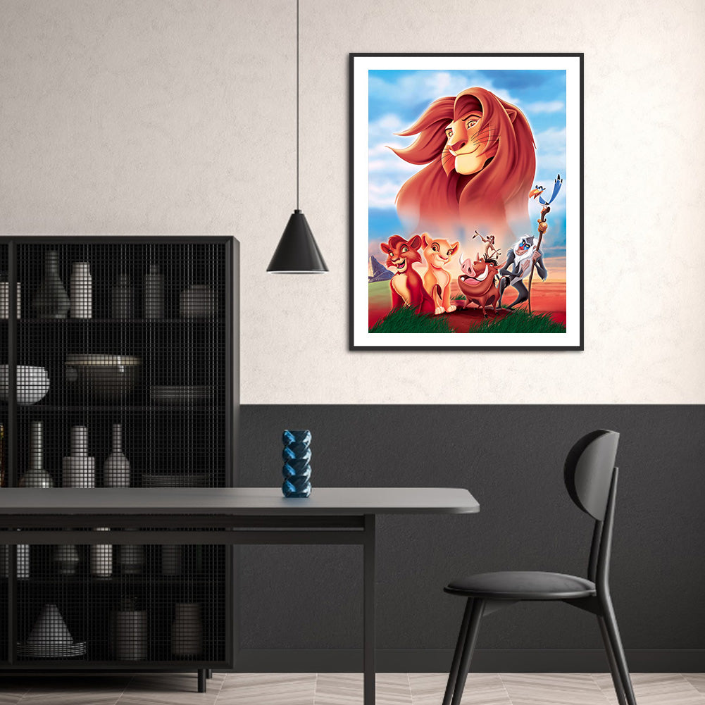 Lion King - Full Round Drill Diamond Painting 30*40CM