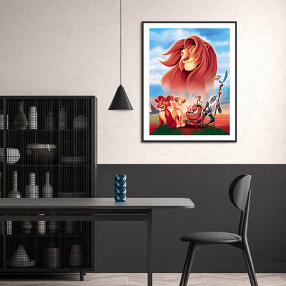 Lion King - Full Round Drill Diamond Painting 30*40CM