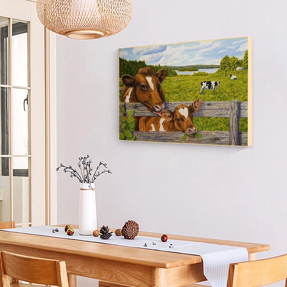 Cattle - Full Round Drill Diamond Painting 40*30CM