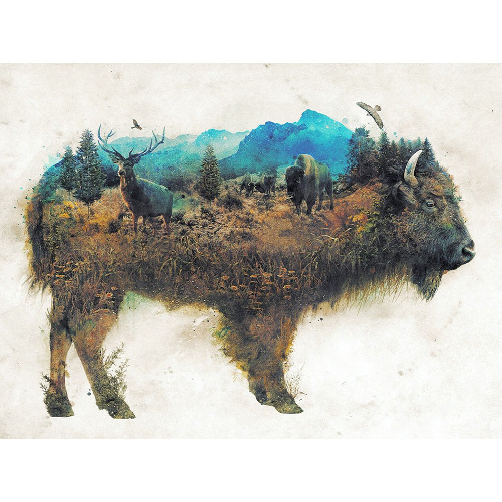 Bison Art - Full Round Drill Diamond Painting 40*30CM