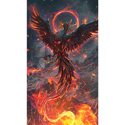 Fire Phoenix - Full Round Drill Diamond Painting 40*70CM