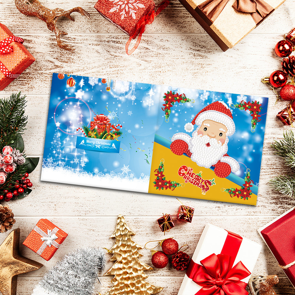 8pcs DIY Diamond Painting Greeting Cards Mosaic Thanks Birthday Postcards