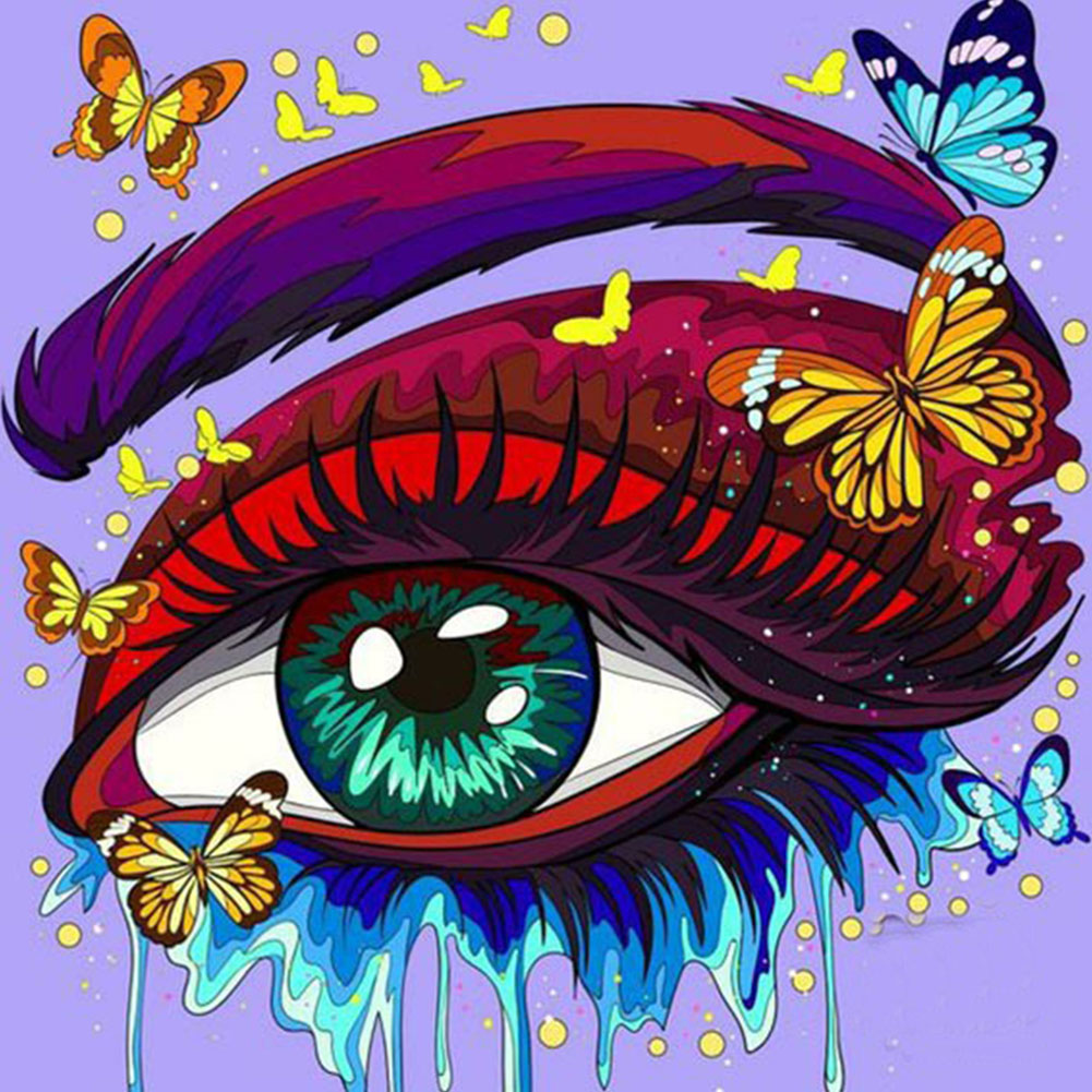 Bright Eye Makeup - Full Round Drill Diamond Painting 30*30CM