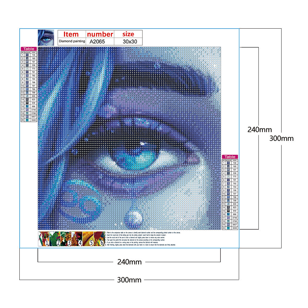 Bright Eye Makeup - Full Round Drill Diamond Painting 30*30CM