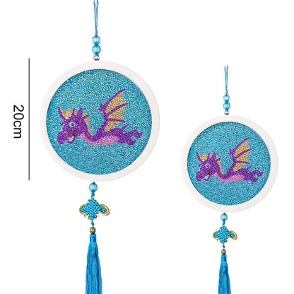 Children Crystal Diamond Painting DIY Mosaic Hanging Picture with Tassels