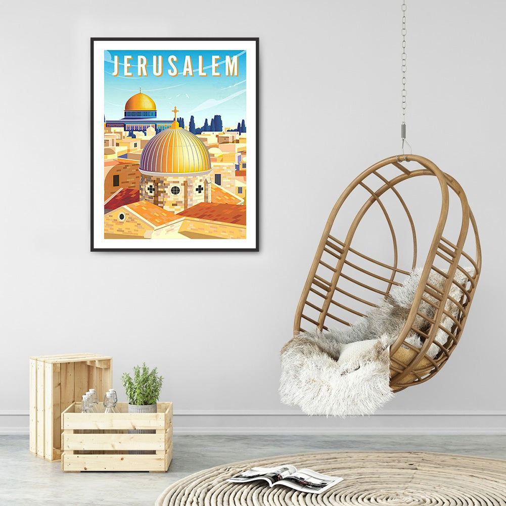 City - Full Round Drill Diamond Painting 30*40CM