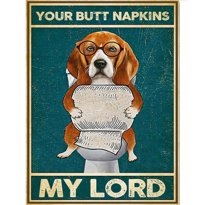 Toilet Paper Dog - Full Round Drill Diamond Painting 30*40CM